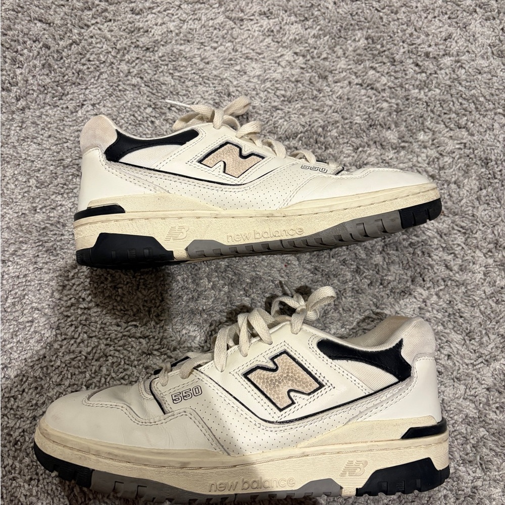 New Balance 550 sea salt and black (8 men’s, 9.5 women’s)